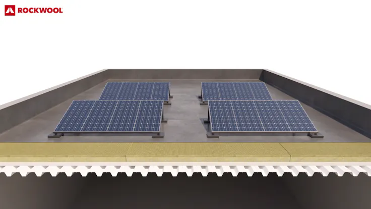 Thumbnail Flat roof for solar panels animation