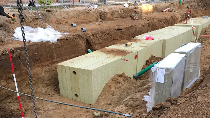 case study, water storage, rainwater sewer, absorption, lapinus
