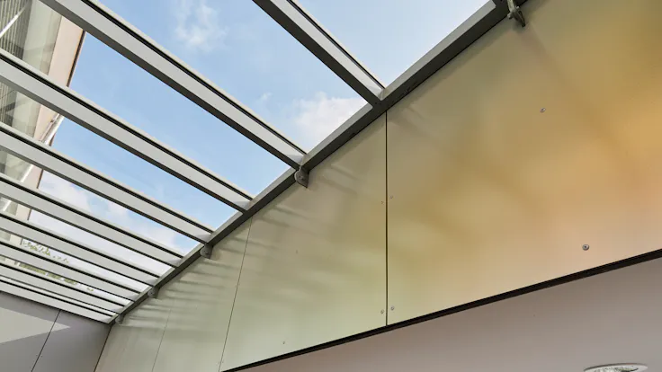 GBS Nordhorn in Nordhorn, Germany cladded with Rockpanel Woods and Chameleon facade cladding