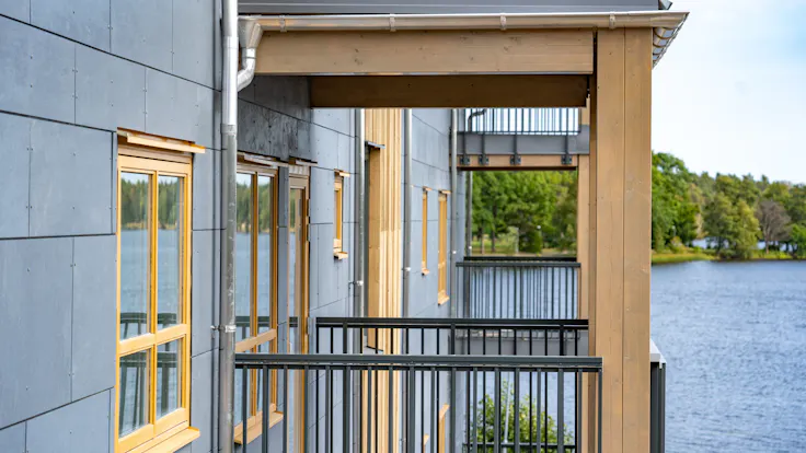 Reference case, Sweden, Växjö, Arken, KL-trä, massive wood, REDAir FLEX, REDAir LINK, apartments