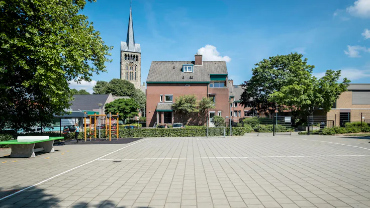 water management, square, primary, elementary, school, playground, lapinus