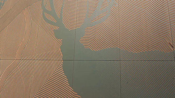 Sheffield Hallam University, in Sheffield, United Kingdom with glued and routed Rockpanel Colours exterior cladding