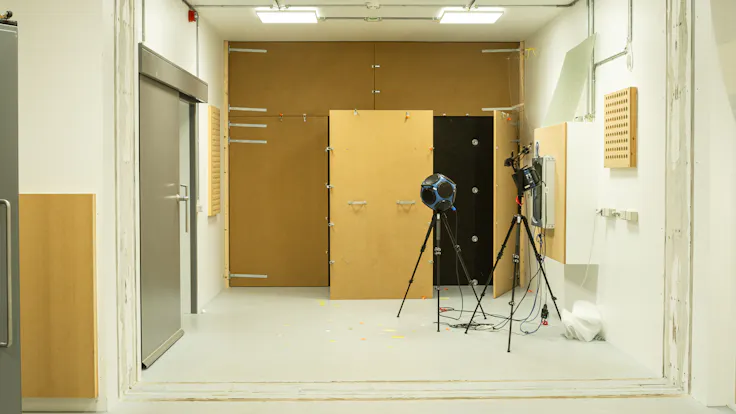 Building construction photo series of the Acoustic Lab, Hedehusene Denmark.
