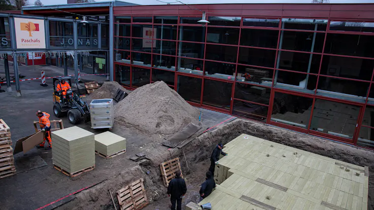 rockflow water management den haag paschalis school before after buffer infiltration project