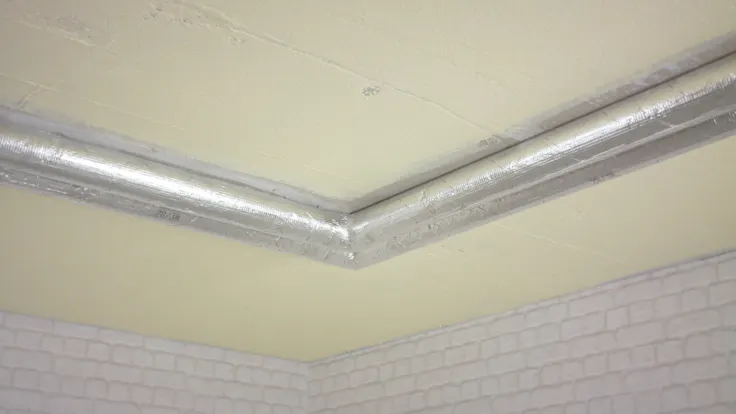 cellar, basement, cellar ceiling, basement ceiling, pipes, pipe insulation, installation, rockwool 800, rockwool alufix, alufix, heizungsrohre, isolieren, germany
