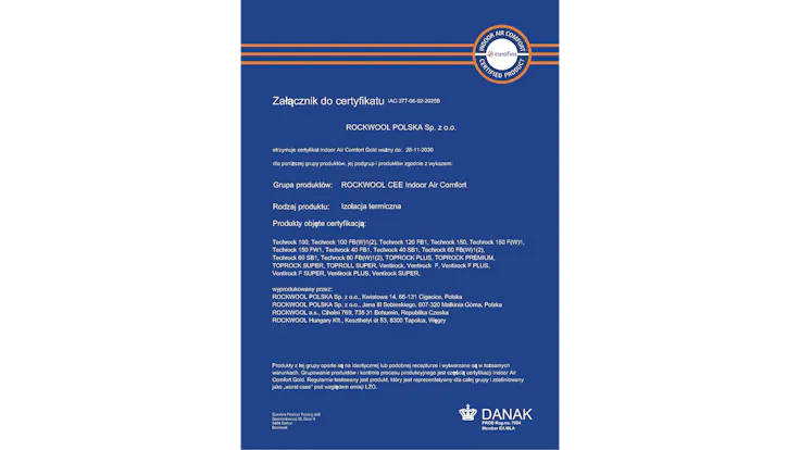 Eurofins certyfikat