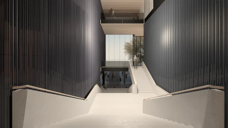 reference, house of music innsbruck, haus der musik innsbruck, visualisation, rendering, staircase, austria