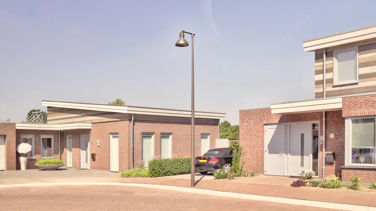 Houses in Wijbosch, Netherlands cladded with Rockpanel Woods facade cladding
