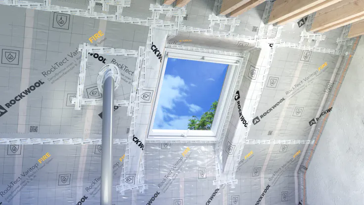 RockTect Firewall System, fire protection, indoor, illustration working steps, foil complete, germany