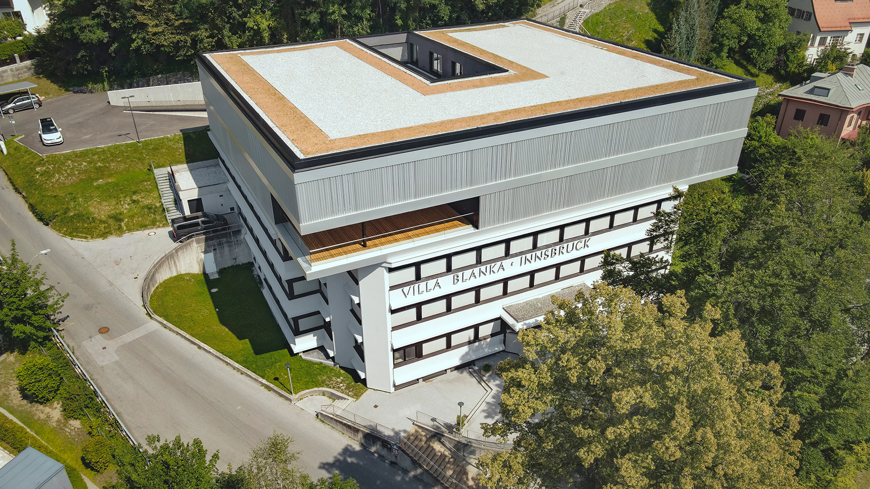 reference, villa blanka, tourism school tyrol, flat roof, innsbruck, austria