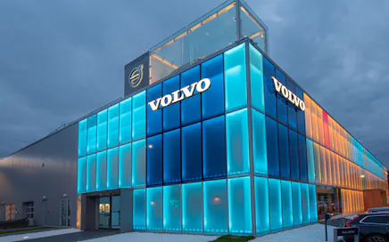 Volvo car showroom