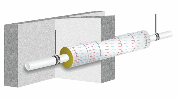 illustration, construction, wall, pipe, conlit 150 u, hvac, pm helfer kompakt, germany