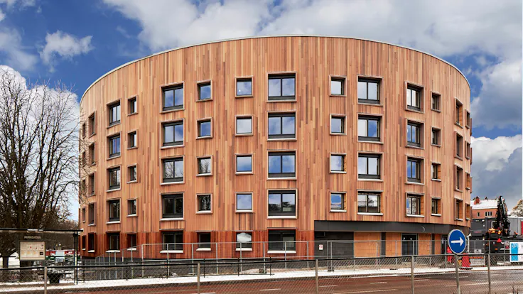 Reference case, Sweden, Linköping, Valla Berså, KL-trä, massive wood, REDAir FLEX, apartments