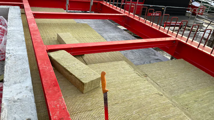 Building construction photo series of the Acoustic Lab, Hedehusene Denmark.