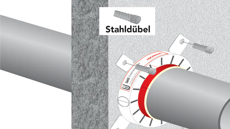 illustration, hvac, conlit brandschutzmanschette, germany, steps