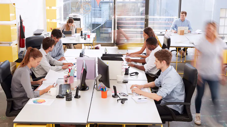 People in office