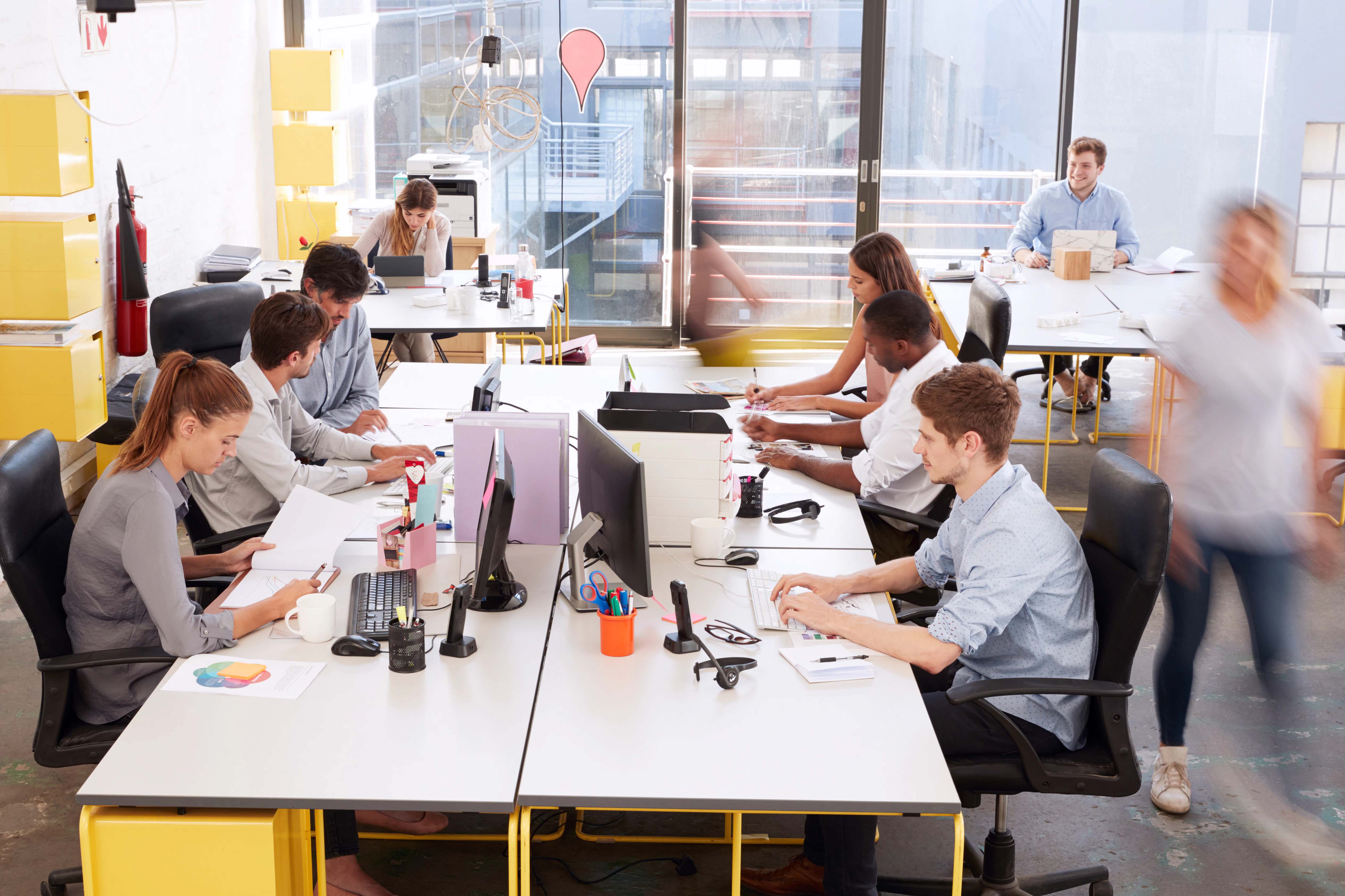 People in office