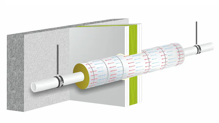 illustration, construction, wall, pipe, conlit 150 u, hvac, pm helfer kompakt, germany