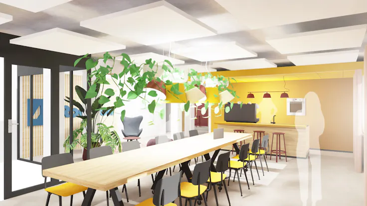 Rockfon Office Roermond - Work cafe - Temporary Use