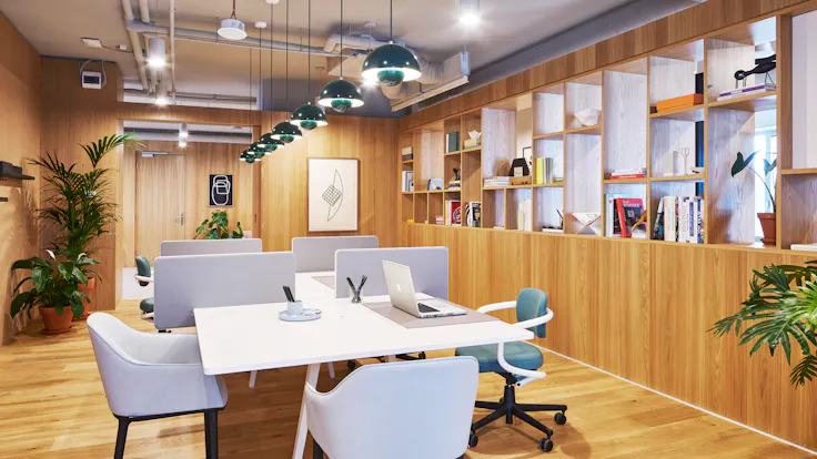 Cellular Office with Rockfon Mono Acoustic in Spaces Platinium co-working office, Warsaw, Poland