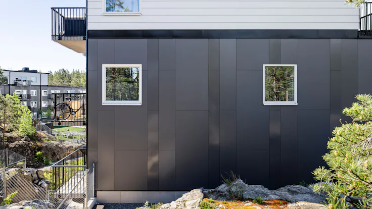 Case Study, Skogshusen, SE, Rockpanel Woods and Colours