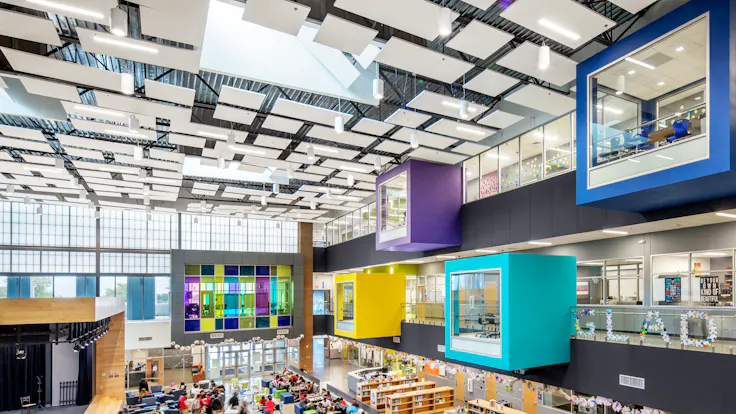 NA, Manor New Tech Middle School (MNTMS), education, auditorium, Island, 4x4, 4x8, acoustics