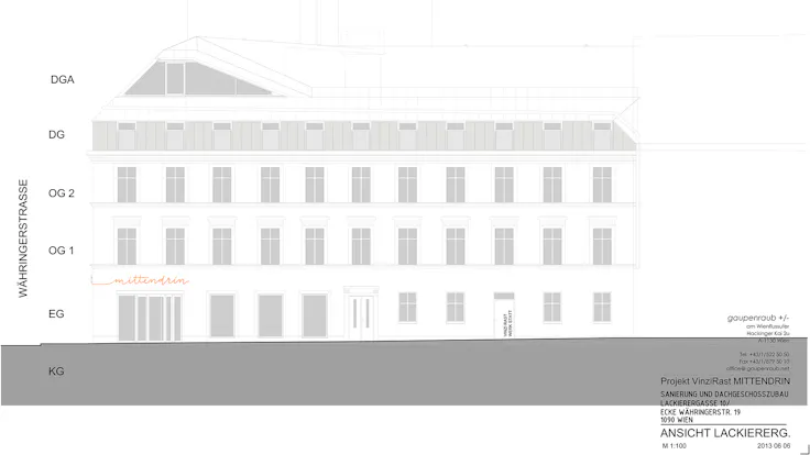 reference, vinzirast mittendrin, construction plan, wien, austria