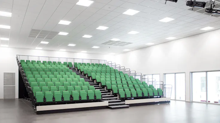 UK, Islwyn School, School, Rockfon Koral, E edge, 600x600, white, Chicago Metallic T24 2890