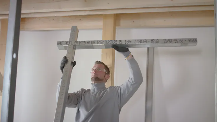 partition wall, inner wall, installation, trennwand, innenausbau, sonorock, germany
