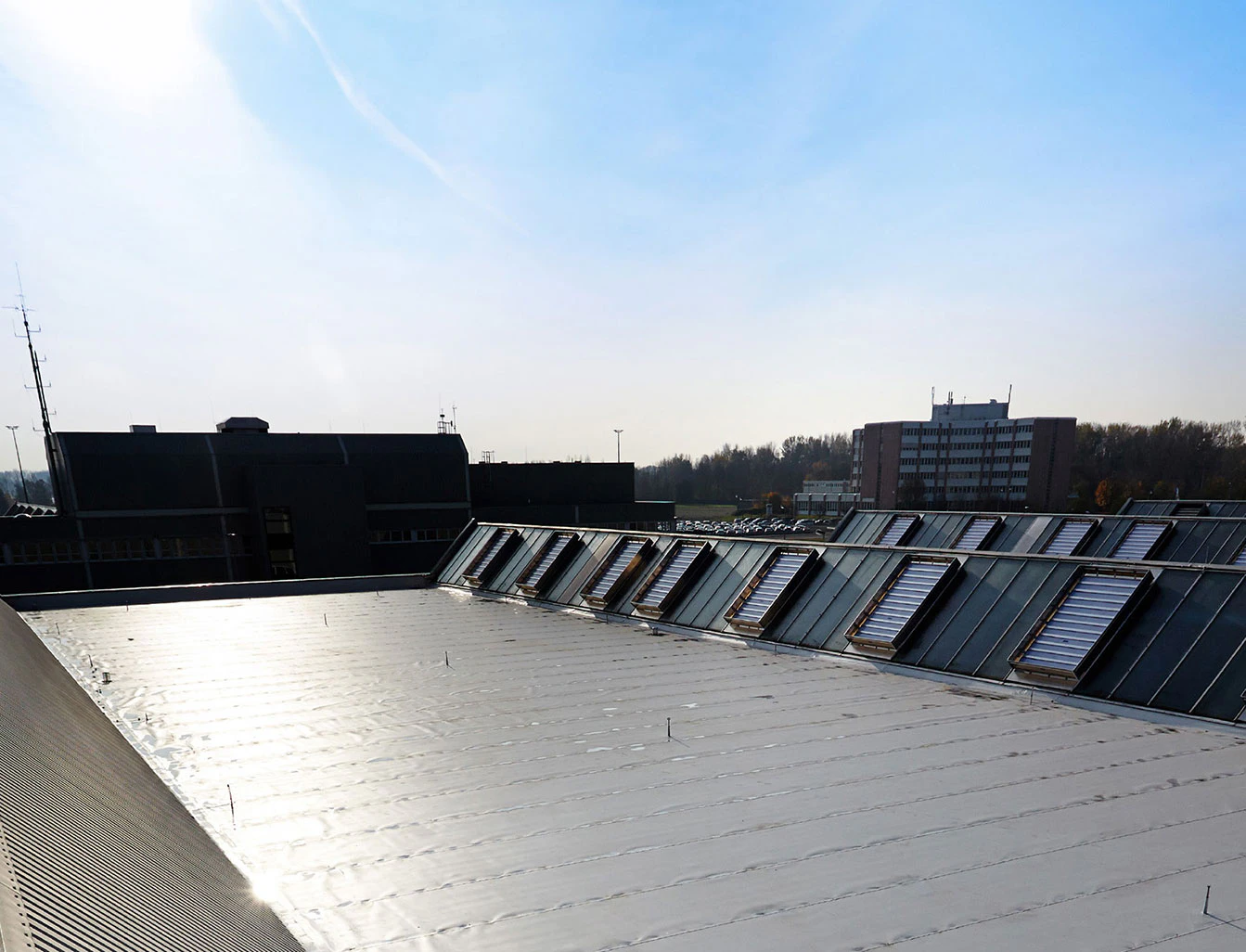 flat roof, outside