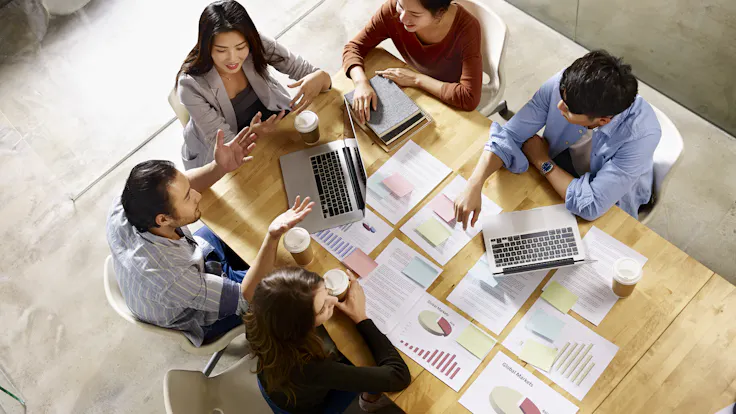 Office, meeting, Asian, Caucasian, diverse, diversity, work, people; shutterstock 670285291
