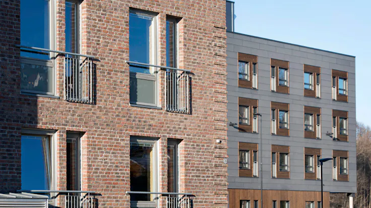 Reference case, Norway, Drøbak, Ullerud Helsebygg, massive wood, REDAir FLEX, facade, nursing home