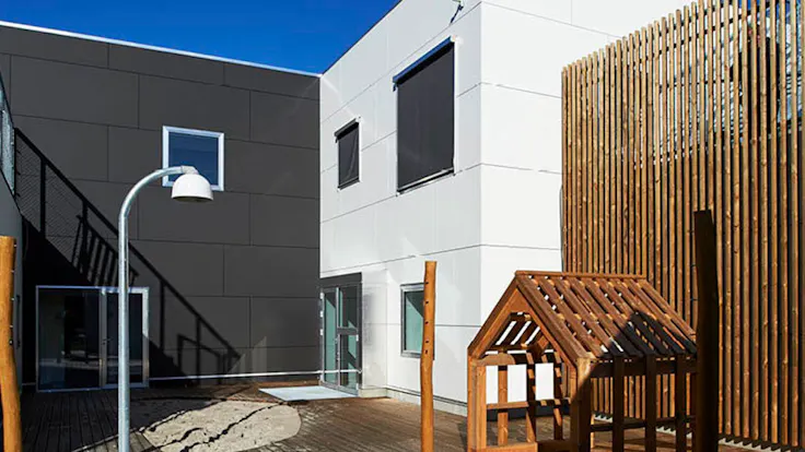 Reference case, Denmark, Copenhagen, REDAir FLEX, REDAit LINK, children city, facade