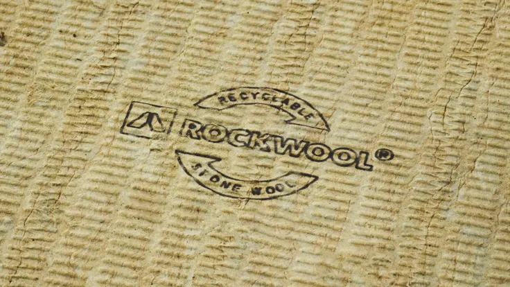 recyclable stone wool, recycable stone wool, germany, recycling, logo, flatroof plate, fri, plate, rockcycle