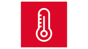 ROCKWOOL Icon mit Thermometer für den Steinwolle-Vorteil Wärmeschutz