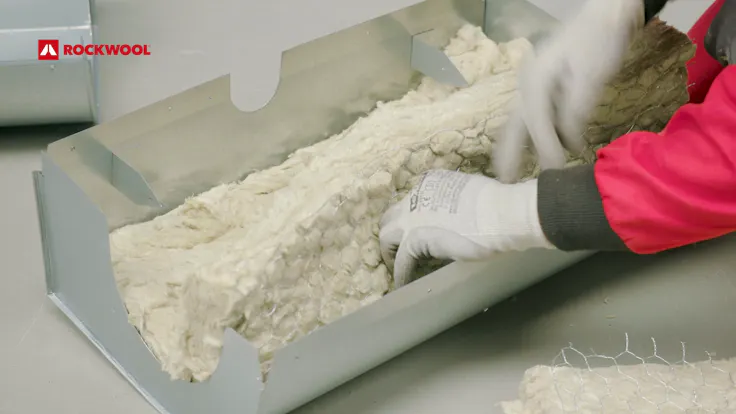 Installation Video Guide; Application of a wired mat for a valve, RW-TI, Rockwool