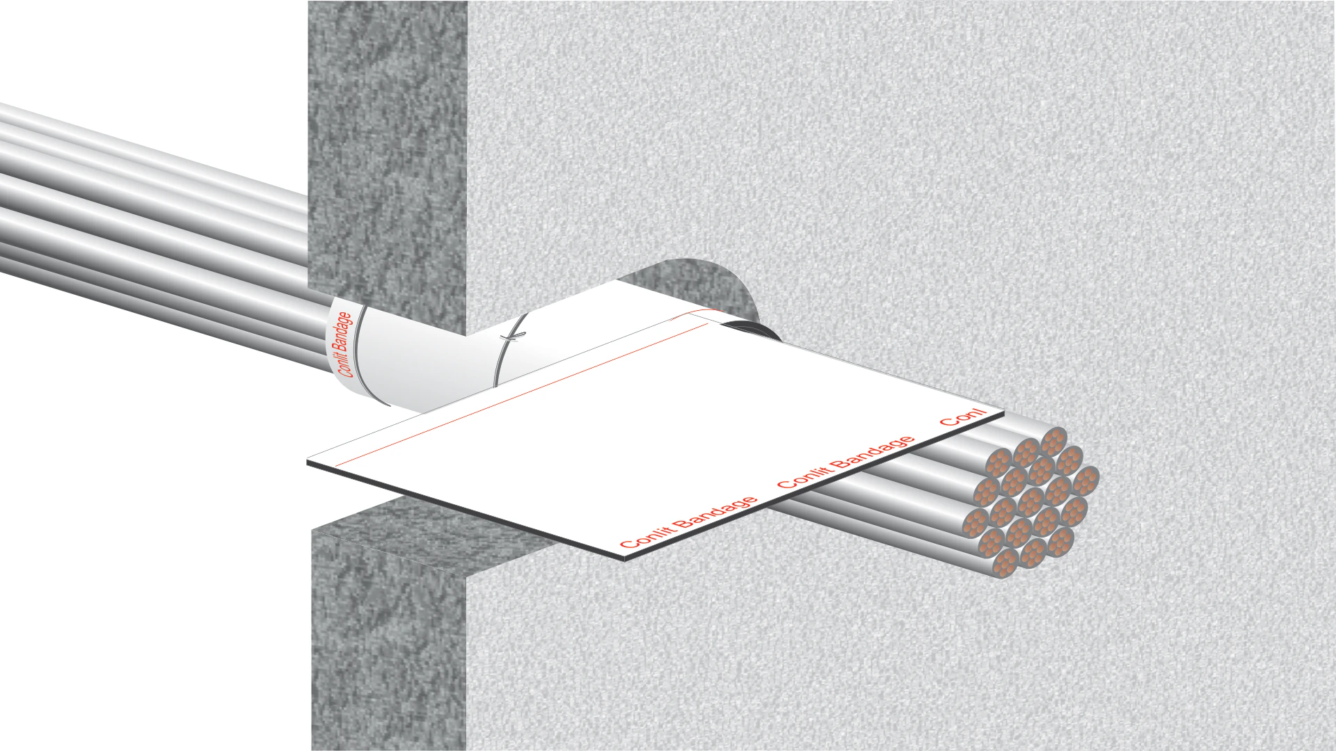 illustration, hvac, conlit bandage, step 3/5, germany
