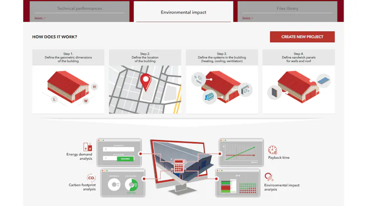 BIM Studio by ROCKWOOL Core SolutionsScreenshot section "environmental impact"