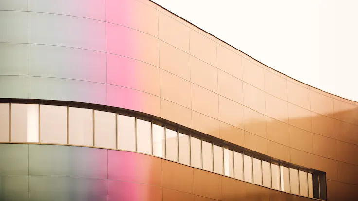 Swimming pool Wodny Park in Tychy, Poland cladded with Rockpanel Chameleon facade cladding