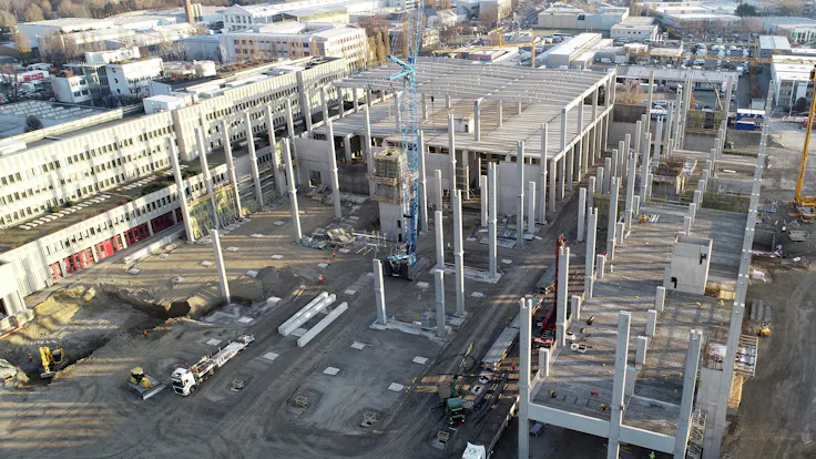 reference, ikea, distribution center, ikea cdc, construction phase, flat roof, strebersdorf, austria