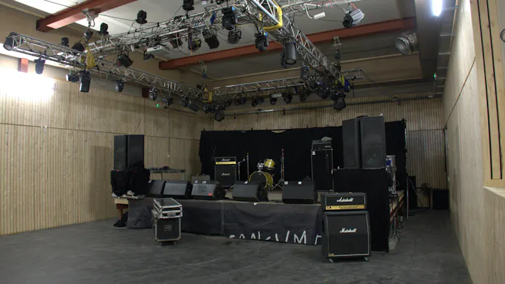 Music studio's a combination of building systems.