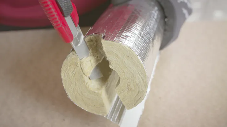 cellar, basement, cellar ceiling, basement ceiling, pipes, pipe insulation, installation, heizungsrohre, isolieren, rockwool 800, germany