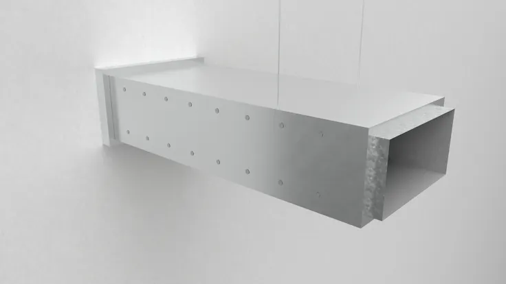 Conlit Duct 120: Fire protection. Duct. Protección contra incendios en conductos metálicos de ventilación y extracción de humosSilver finishing. Acabado gris. Installation process. Proceso de instalación. Paso a paso.