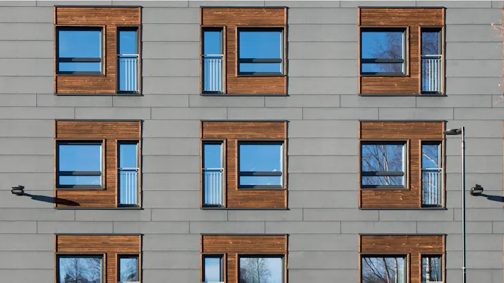 Reference case, Norway, Drøbak, Ullerud Helsebygg, massive wood, REDAir FLEX, facade, nursing home