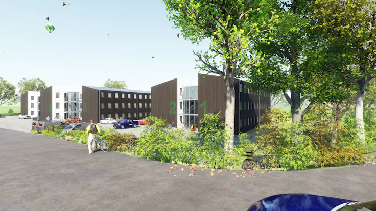 referenceproject migrantencampus, waalwijk, migrantencampus waalwijk, nieuwbouwproject migrantencampus, wonen voor arbeidsmigranten, housing for migrant workers, nieuwbouwproject in waalwijk, referenceproject, campus voor arbeidsmigranten, campus for migrant workers, nieuwe complex in waalwijk, new construction project in waalwijk, gevel, facade, rockvent base black, netherlands, nl, rw-bnl