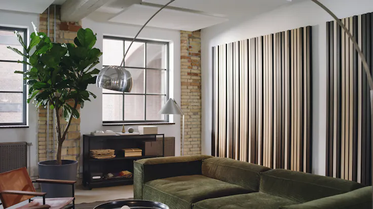 Rockfon Lamella Lounge Environment #1