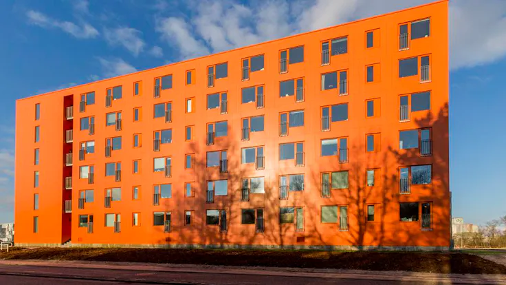 'Design City' in Kolding, Denmakr covered with Rockpanel Colours exterior cladding boards