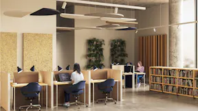 Rockfon Mixed Solutions - Library - With people