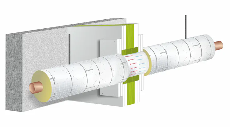 illustration, construction, wall, pipe, conlit 150 u, hvac, pm helfer kompakt, germany