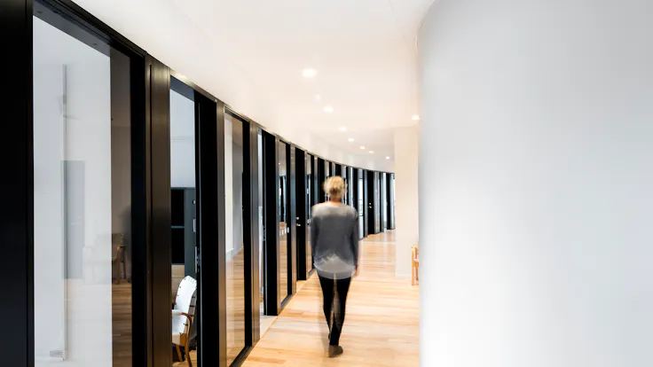 Arkitekturskolan, KTH, Stockholm, Sweden, ca: 7000 m2, Tham & Videgård Arkitekter, Stockholm, Akademiska Hus, Interoc Akustik AB, Vann Kasper Salinpriset 2015, Ola Österling, Krios, X-edge, 600x600, white, ROCKFON System T24 X